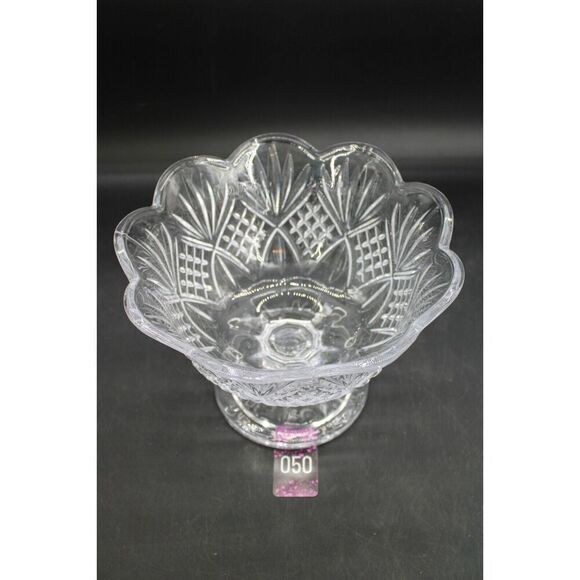 Shannon Crystal 7 1/2”  Fruit Pedestal Bowl Spectacular & Elegant - Picture 1 of 6